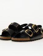 Birkenstock Milano Big Buckle Natural Leather Patent High-Shine Black