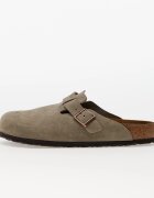 Birkenstock Обувки Boston Soft Fotbed Velvet Leather Taupe