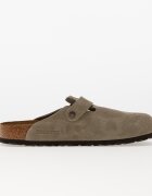 Birkenstock Обувки Boston Soft Fotbed Velvet Leather Taupe