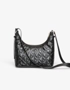 Calvin Klein Чанта Emblem Aop Debossed Shoulder Bag Black