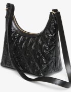 Calvin Klein Чанта Emblem Aop Debossed Shoulder Bag Black