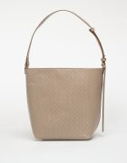 Calvin Klein Чанта Emblem Aop Medium Bucket Bag Desert Taupe