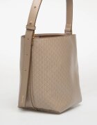 Calvin Klein Чанта Emblem Aop Medium Bucket Bag Desert Taupe