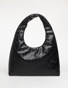 Calvin Klein Чанта Emblem Aop Puffer Lg Shoulder Bag Black