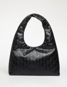 Calvin Klein Чанта Emblem Aop Puffer Lg Shoulder Bag Black