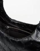 Calvin Klein Чанта Emblem Aop Puffer Lg Shoulder Bag Black