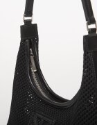 Calvin Klein Чанта Emblem Mesh Shoulder Bag Black
