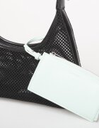 Calvin Klein Чанта Emblem Mesh Shoulder Bag Black