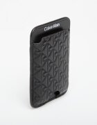 Calvin Klein Портфейл Aop Leather Magnetic Card Case Black