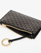 Calvin Klein Портфейл Emblem Aop Top Zip Cardholder Black