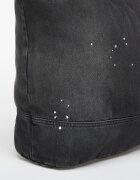 Carhartt WIP Чанта Denim Tote Black Destroy Wash Splatter
