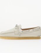 Clarks Originals Godney Boat. White Grain Lea