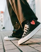 Comme des Garçons PLAY Сникърси Converse x Chuck 70 Hi Black/ Red/ Egret