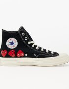 Comme des Garçons PLAY Сникърси Converse x Chuck 70 Hi Multi Heart Black/ Hi Risk Red/ Egret