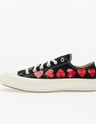 Comme des Garçons PLAY Сникърси Converse x Chuck Taylor 70 OX Multi Heart Black/ Hi Risk Red/ Egret