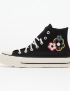 Converse Сникърси Chuck Taylor All Star Lift Platform Floral Patchwork Hi Black/ White/ Sunny Angle