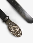 DIME Колан Skull Leather Belt Black