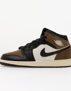 Jordan Air 1 Mid Kids Black/ Phantom-Palomino-University Red