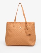 Jordan Чанта Jam Suede Monogram Tote Cognac