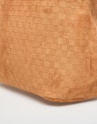 Jordan Чанта Jam Suede Monogram Tote Cognac