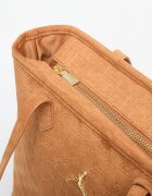 Jordan Чанта Jam Suede Monogram Tote Cognac