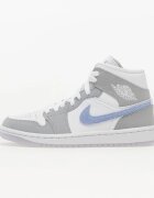 Jordan Сникърси Air 1 Mid White/ Aluminum-Wolf Grey