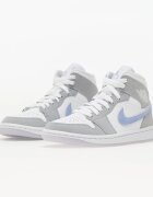 Jordan Сникърси Air 1 Mid White/ Aluminum-Wolf Grey