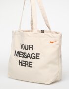 Nike Чанта Heritage "Your Message Here" Tote Bag 22L Oatmeal/ Safety Orange/ Safety Orange