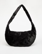 Nike Чанта Sportswear Faux Fur Slouchy Bag 19L Black/ Black