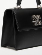 Off-White Чанта Jitney 1.4 Top Handle Chain Black/ Silver