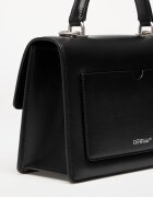 Off-White Чанта Jitney 1.4 Top Handle Chain Black/ Silver