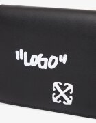 Off-White Чанта Jitney Wallet On Chain Quote Black/ White
