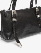 Our Legacy Чанта 2 Cm Belt Shoulder Bag Tire Black Forever Cowhide