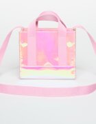 Palm Angels Kids Чанта Shiny Mini Tote Pearl Rose/ Black