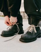 Rick Owens Сникърси DRKSHDW Leather Boots - Low Army Gabe Black