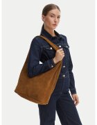 Calvin Klein Дамска чанта Slouchy Suede Leather Medium Bag LV04F3597G