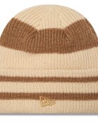 New Era Шапка Stripe Cuff Knit Beanie 60580764 Бежов