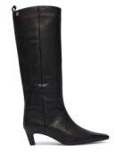 Tommy Hilfiger Ботуши Kitten Heel Leather High Boot FW0FW09568
