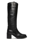 Tommy Hilfiger Ботуши Riding Lthr Long Boot Block Heel FW0FW08777