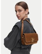 Tommy Hilfiger Дамска чанта Script Leather Crossover Suede AW0AW19326