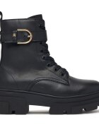 Tommy Hilfiger Туристически oбувки Leather Th Buckled Lace-Up Boot FW0FW09550