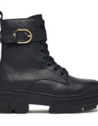 Tommy Hilfiger Туристически oбувки Leather Th Buckled Lace-Up Boot FW0FW09550
