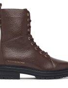 Tommy Hilfiger Зимни обувки Th Emboss Grain Leather Boot FW0FW09553