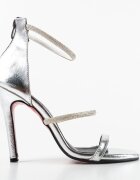 Exist Shoes Сандали на ток Cazak Сребърни