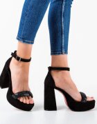 Exist Shoes Сандали на ток Gabama 2 Черни