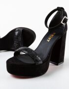 Exist Shoes Сандали на ток Gabama 2 Черни