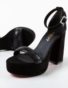 Exist Shoes Сандали на ток Gabama 2 Черни