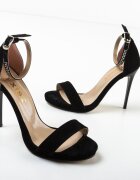 Exist Shoes Сандали на ток Halkim Черни