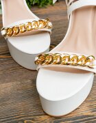 Exist Shoes Сандали на ток Holister Бели