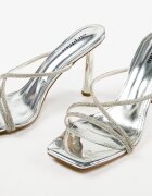 Exist Shoes Сандали на ток Kolorat Сребърни